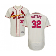 Men's St. Louis Cardinals #32 Matt Wieters Cream Alternate Flex Base Authentic Collection Baseball Jersey