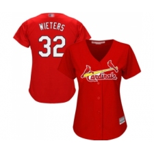 Women's St. Louis Cardinals #32 Matt Wieters Replica Red Alternate Cool Base Baseball Jersey