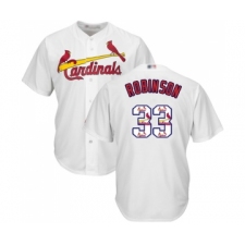Men's St. Louis Cardinals #33 Drew Robinson Authentic White Team Logo Fashion Cool Base Baseball Jersey
