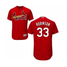 Men's St. Louis Cardinals #33 Drew Robinson Red Alternate Flex Base Authentic Collection Baseball Jersey