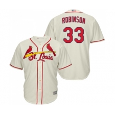 Men's St. Louis Cardinals #33 Drew Robinson Replica Cream Alternate Cool Base Baseball Jersey