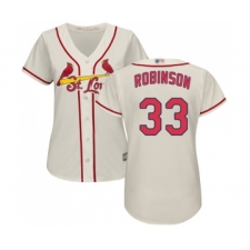 Women's St. Louis Cardinals #33 Drew Robinson Replica Cream Alternate Cool Base Baseball Jersey