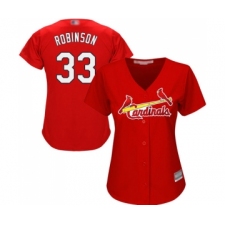Women's St. Louis Cardinals #33 Drew Robinson Replica Red Alternate Cool Base Baseball Jersey