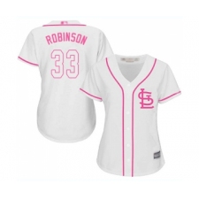 Women's St. Louis Cardinals #33 Drew Robinson Replica White Fashion Cool Base Baseball Jersey