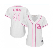Women's St. Louis Cardinals #41 Tyler O Neill Replica White Fashion Cool Base Baseball Jersey