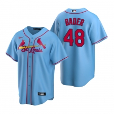 Men's Nike St. Louis Cardinals #48 Harrison Bader Light Blue Alternate Stitched Baseball Jersey