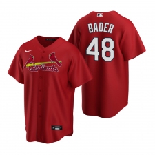 Men's Nike St. Louis Cardinals #48 Harrison Bader Red Alternate Stitched Baseball Jersey
