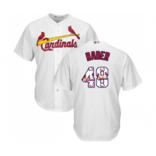 Men's St. Louis Cardinals #48 Harrison Bader Authentic White Team Logo Fashion Cool Base Baseball Jersey
