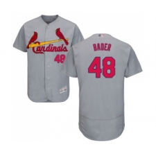 Men's St. Louis Cardinals #48 Harrison Bader Grey Road Flex Base Authentic Collection Baseball Jersey
