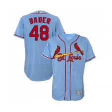 Men's St. Louis Cardinals #48 Harrison Bader Light Blue Alternate Flex Base Authentic Collection Baseball Jersey