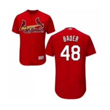Men's St. Louis Cardinals #48 Harrison Bader Red Alternate Flex Base Authentic Collection Baseball Jersey