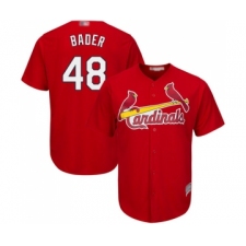 Youth St. Louis Cardinals #48 Harrison Bader Replica Red Alternate Cool Base Baseball Jersey