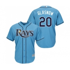Men's Tampa Bay Rays #20 Tyler Glasnow Replica Light Blue Alternate 2 Cool Base Baseball Jersey