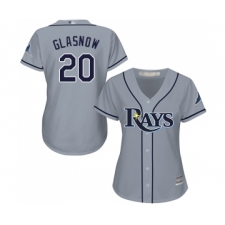 Women's Tampa Bay Rays #20 Tyler Glasnow Replica Grey Road Cool Base Baseball Jersey