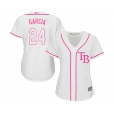 Women's Tampa Bay Rays #24 Avisail Garcia Replica White Fashion Cool Base Baseball Jersey