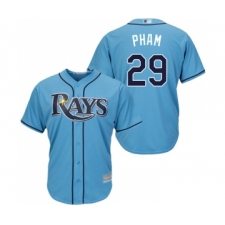 Youth Tampa Bay Rays #29 Tommy Pham Replica Light Blue Alternate 2 Cool Base Baseball Jersey