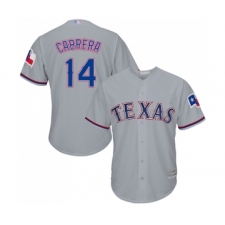 Youth Texas Rangers #14 Asdrubal Cabrera Replica Grey Road Cool Base Baseball Jersey