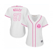 Women's Texas Rangers #27 Shawn Kelley Replica White Fashion Cool Base Baseball Jersey