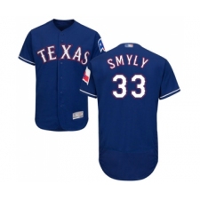 Men's Texas Rangers #33 Drew Smyly Royal Blue Alternate Flex Base Authentic Collection Baseball Jersey