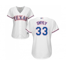 Women's Texas Rangers #33 Drew Smyly Replica White Home Cool Base Baseball Jersey