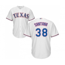 Men's Texas Rangers #38 Danny Santana Replica White Home Cool Base Baseball Jersey
