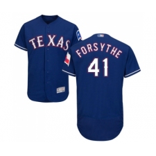 Men's Texas Rangers #41 Logan Forsythe Royal Blue Alternate Flex Base Authentic Collection Baseball Jersey