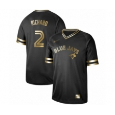 Men's Toronto Blue Jays #2 Clayton Richard Authentic Black Gold Fashion Baseball Jersey