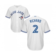 Men's Toronto Blue Jays #2 Clayton Richard Replica White Home Baseball Jersey