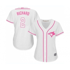 Women's Toronto Blue Jays #2 Clayton Richard Replica White Fashion Cool Base Baseball Jersey