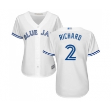 Women's Toronto Blue Jays #2 Clayton Richard Replica White Home Baseball Jersey