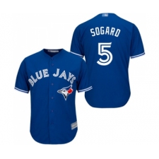 Youth Toronto Blue Jays #5 Eric Sogard Replica Blue Alternate Baseball Jersey
