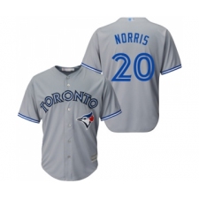 Men's Toronto Blue Jays #20 Bud Norris Replica Grey Road Baseball Jersey