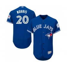 Men's Toronto Blue Jays #20 Bud Norris Royal Blue Alternate Flex Base Authentic Collection Baseball Jersey
