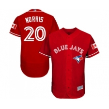 Men's Toronto Blue Jays #20 Bud Norris Scarlet Alternate Flex Base Authentic Collection Alternate Baseball Jersey