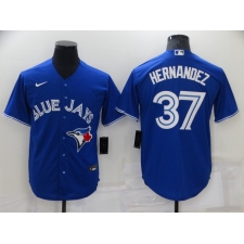 Men's Toronto Blue Jays #37 Teoscar Hernandez Nike Royal Blue Collection Baseball Jersey
