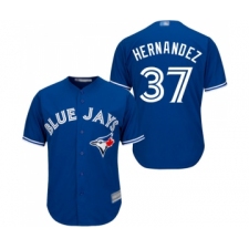 Men's Toronto Blue Jays #37 Teoscar Hernandez Replica Blue Alternate Baseball Jersey