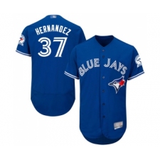 Men's Toronto Blue Jays #37 Teoscar Hernandez Royal Blue Alternate Flex Base Authentic Collection Baseball Jersey