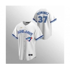Men's Toronto Blue Jays #37 Teoscar Hernandez White Stitched MLB Cool Base Nike Jersey