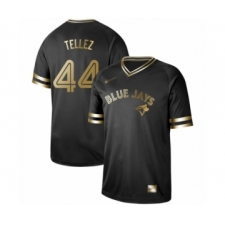 Men's Toronto Blue Jays #44 Rowdy Tellez Authentic Black Gold Fashion Baseball Jersey