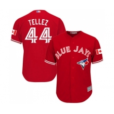 Men's Toronto Blue Jays #44 Rowdy Tellez Replica Scarlet Alternate Cool Base Baseball Jersey
