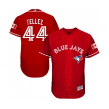 Men's Toronto Blue Jays #44 Rowdy Tellez Scarlet Alternate Flex Base Authentic Collection Alternate Baseball Jersey