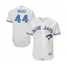 Men's Toronto Blue Jays #44 Rowdy Tellez White Home Flex Base Authentic Collection Baseball Jersey