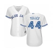 Women's Toronto Blue Jays #44 Rowdy Tellez Replica White Home Baseball Jersey