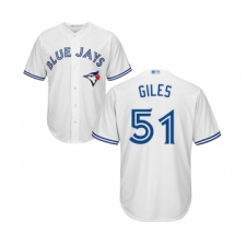 Men's Toronto Blue Jays #51 Ken Giles Replica White Home Baseball Jersey