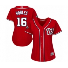 Women's Washington Nationals #16 Victor Robles Authentic Red Alternate 1 Cool Base 2019 World Series Bound Baseball Jersey
