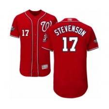 Men's Washington Nationals #17 Andrew Stevenson Red Alternate Flex Base Authentic Collection 2019 World Series Bound Baseball Jersey