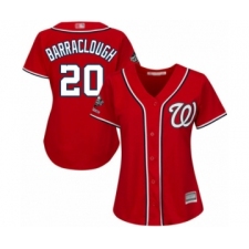 Women's Washington Nationals #20 Kyle Barraclough Authentic Red Alternate 1 Cool Base 2019 World Series Champions Baseball Jersey