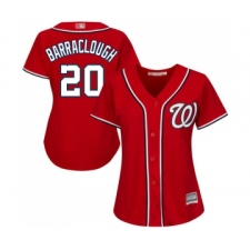 Women's Washington Nationals #20 Kyle Barraclough Replica Red Alternate 1 Cool Base Baseball Jersey