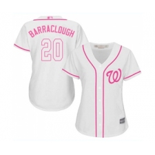 Women's Washington Nationals #20 Kyle Barraclough Replica White Fashion Cool Base Baseball Jersey