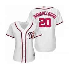 Women's Washington Nationals #20 Kyle Barraclough Replica White Home Cool Base Baseball Jersey